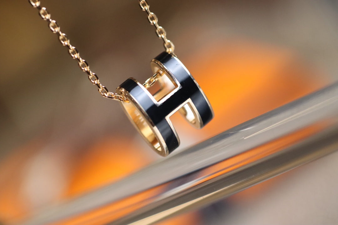 Hermes Pop H Pendant Pink Gold