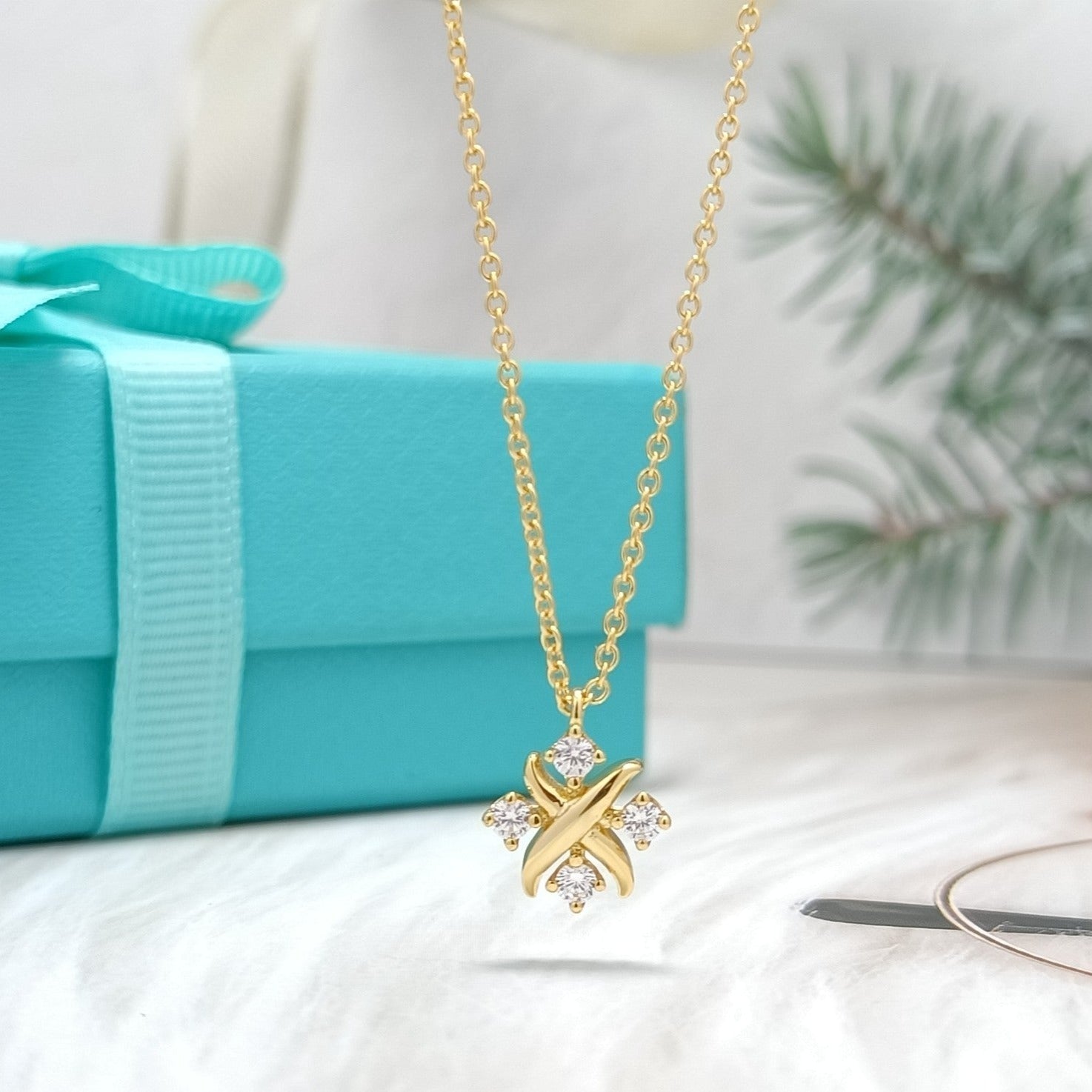 Tiffany Pinwheel Necklace Cubic Zirconia