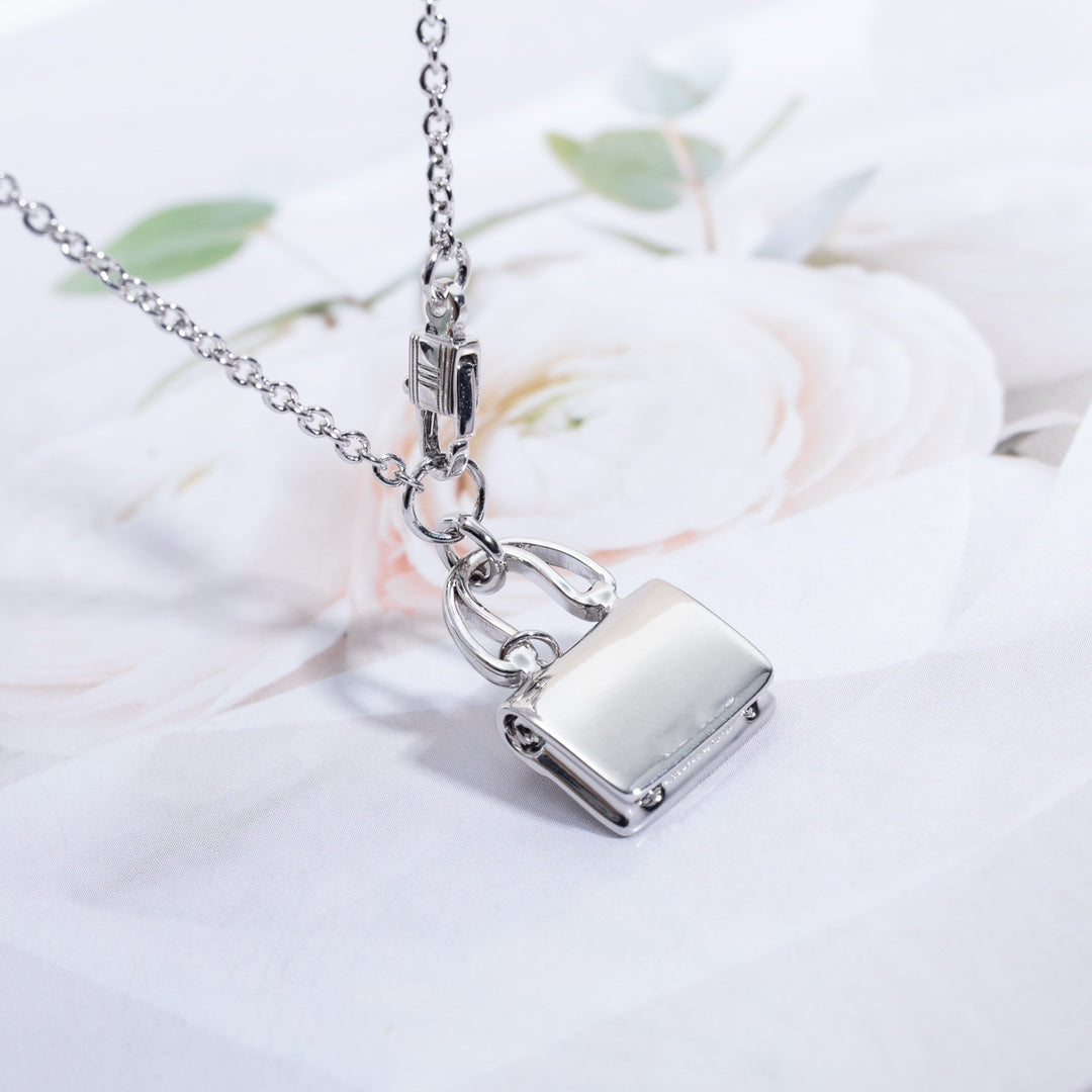 Hermes Amulette Pendant Silver Necklace