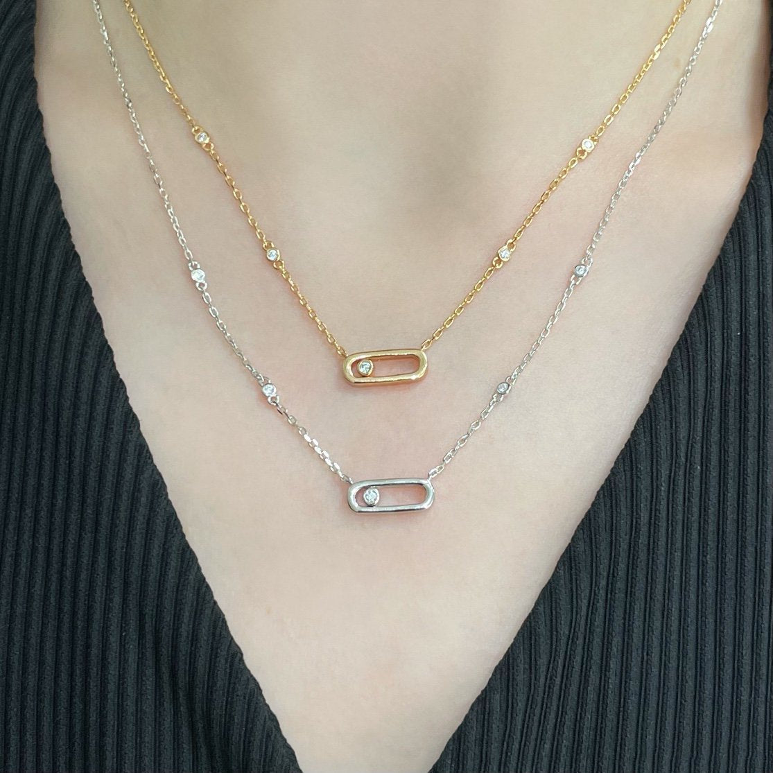 Messika Move Uno Cubic Zirconia Necklace