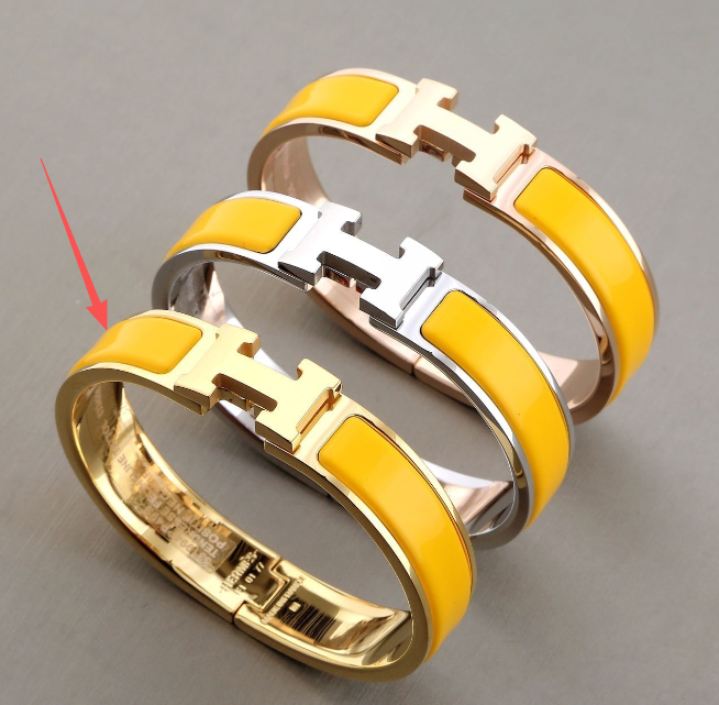 Hermes H Yellow Bracelet