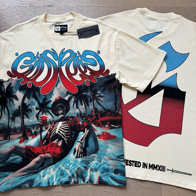 Godspeed Manifested MMXXII Skeleton Graphic T-Shirt — front