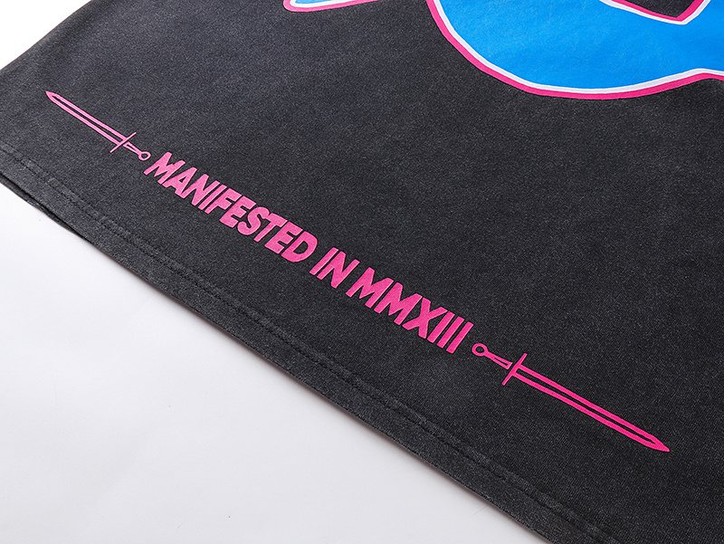 Godspeed Washed Black Rock Graphic T-Shirt — detail