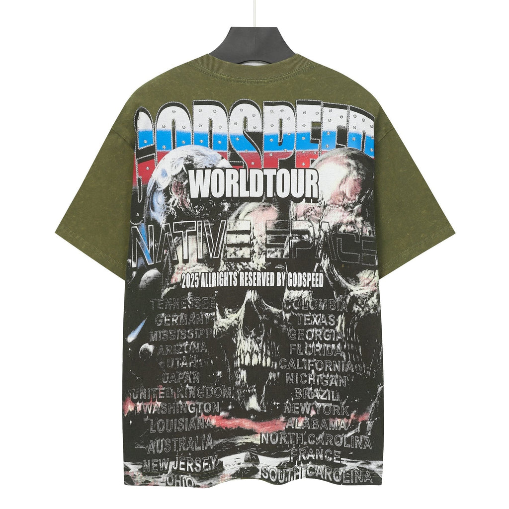 Godspeed World Tour Skull Graphic T-Shirt — back