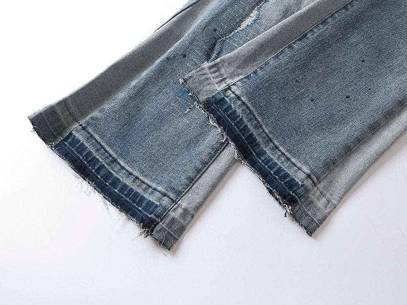 Purple Brand Distressed Washed Denim Jeans — detail