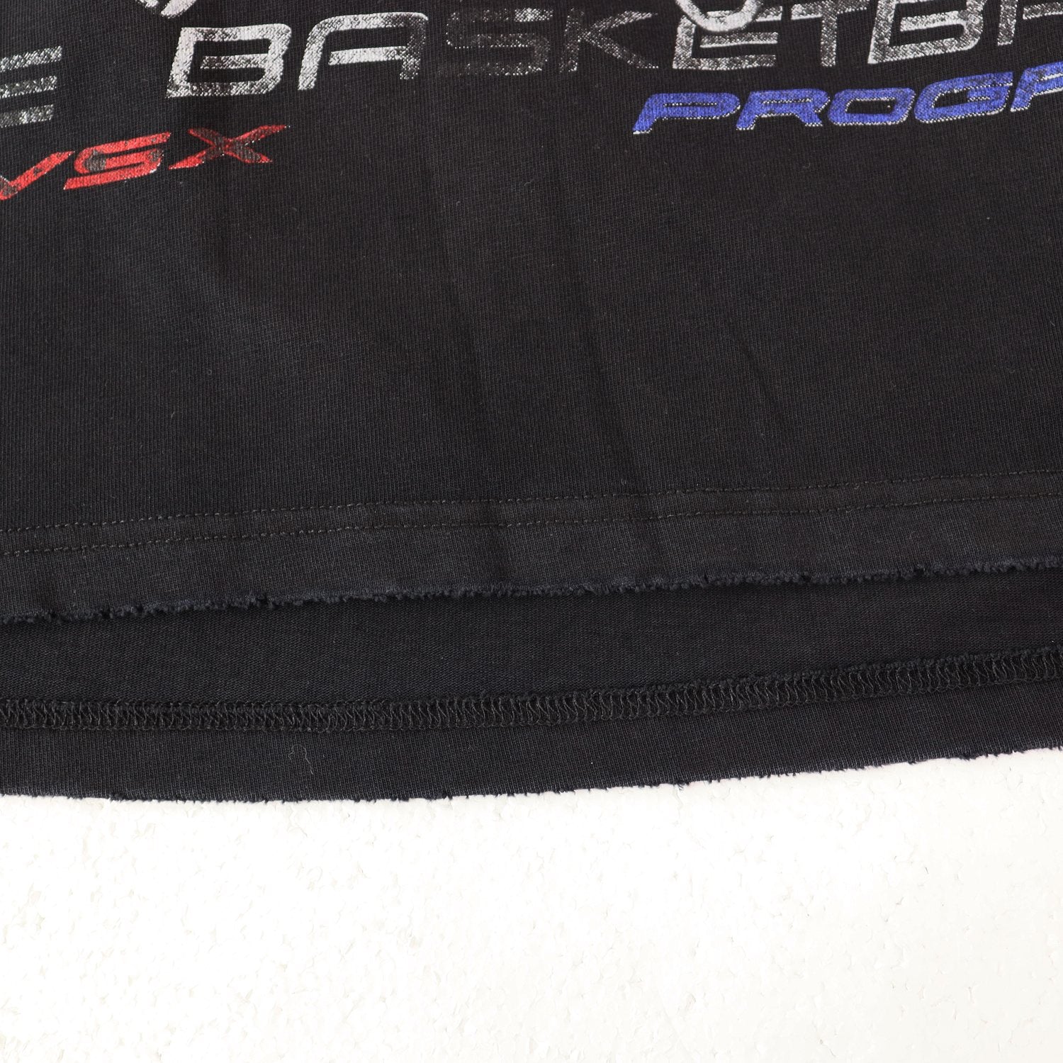 Valley Dreams Washed Black Basketball Graphic T-Shirt — detail