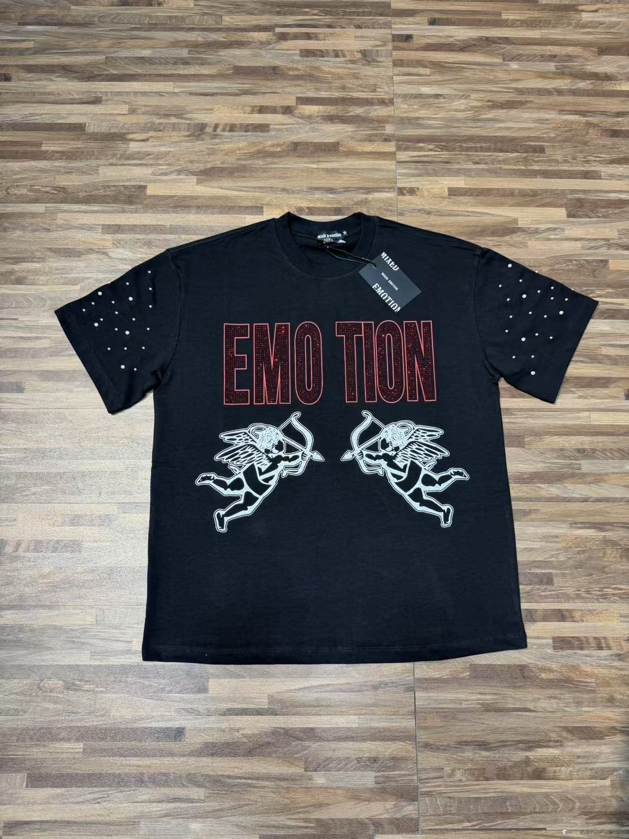 MIXED EMOTION Love or Hate Cupid Graphic T-Shirt — front