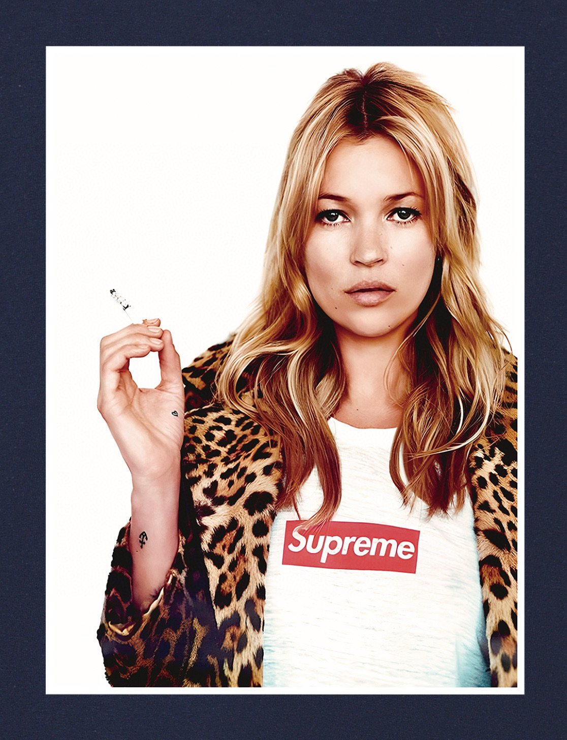 Supreme Kate Moss Portrait Graphic T-Shirt — detail