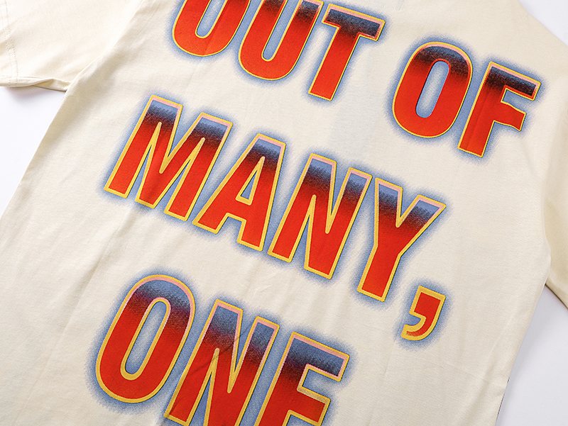 Godspeed Out of Many One Statue Graphic T-Shirt — detail