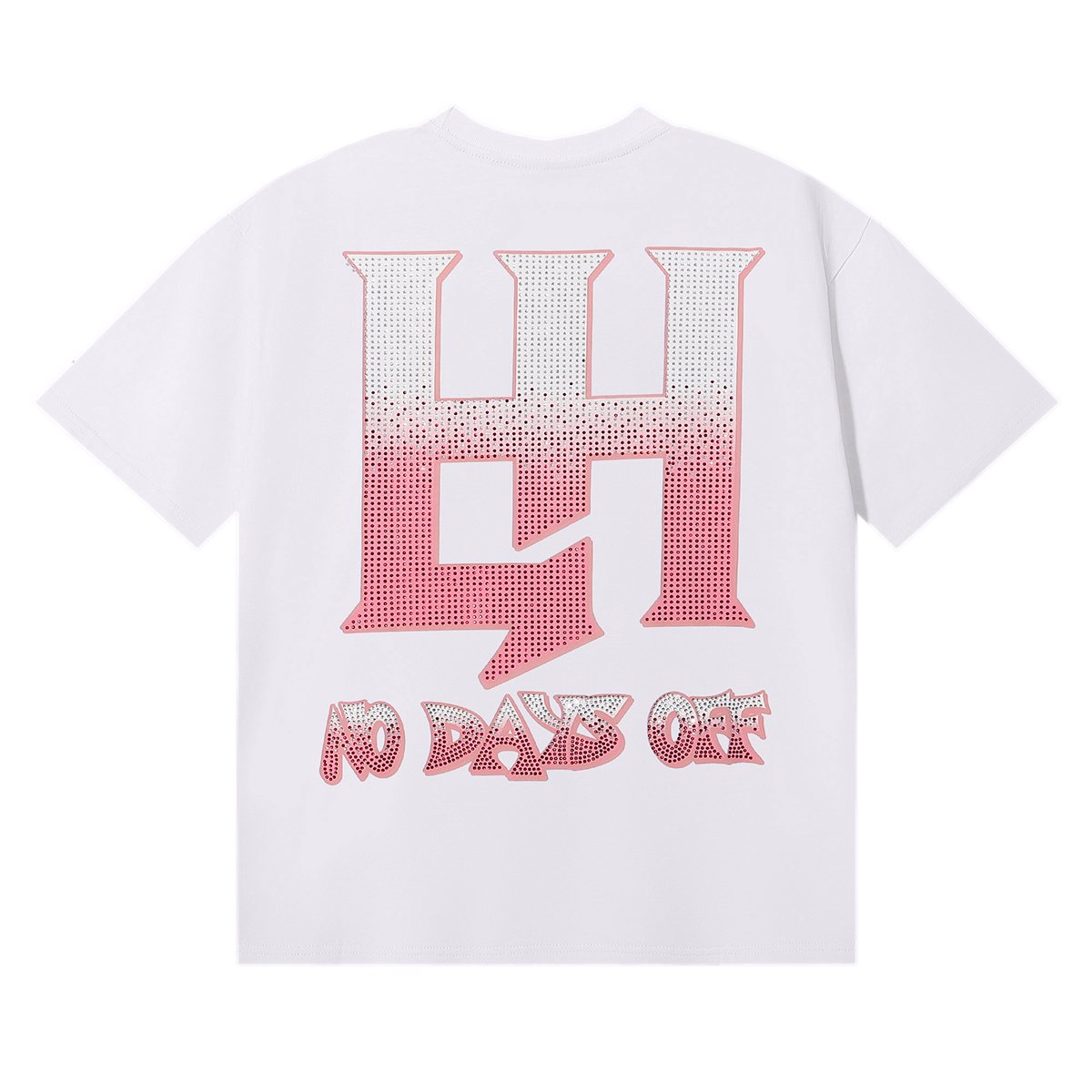 Life Hustlere Crying Woman Rhinestone Graphic T-Shirt — back