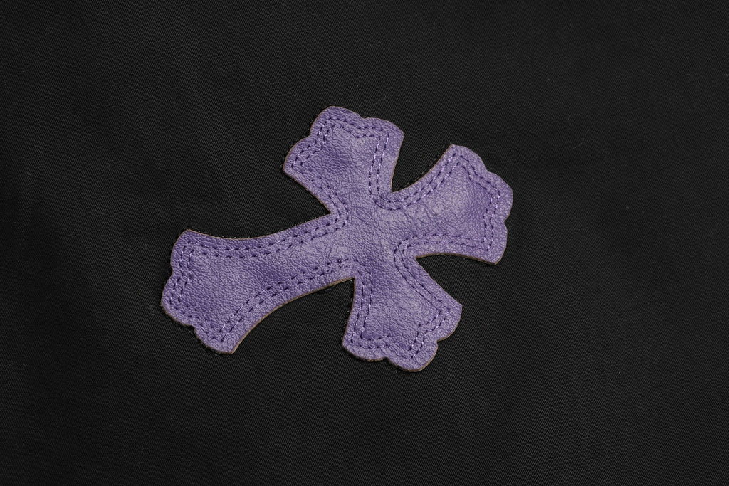 Chrome Hearts Multicolor Cross Patch Cropped Pants — detail