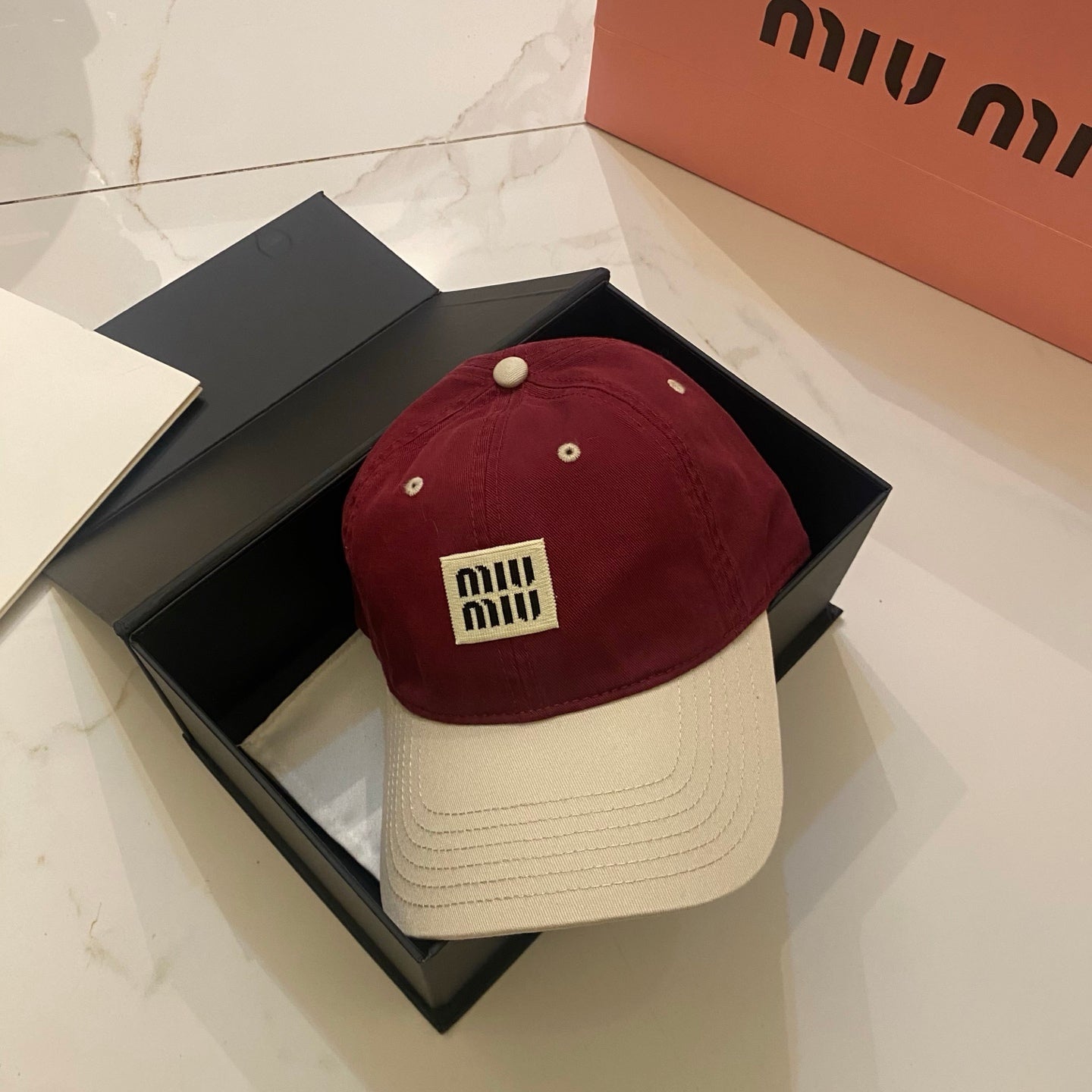Miu Miu Contrast Color Baseball Cap
